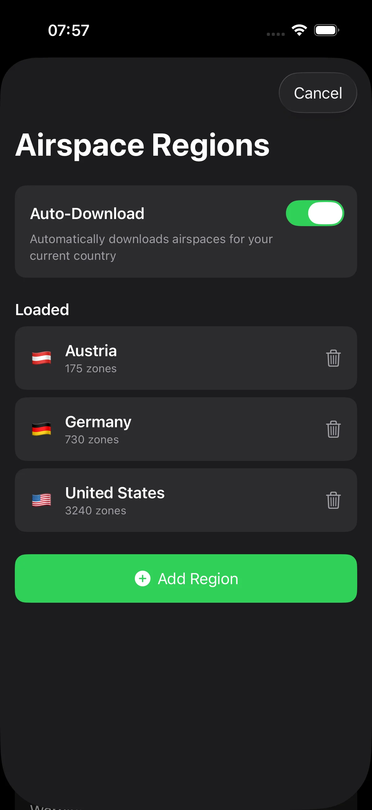 Import file (.openair) – airspace regions from custom files